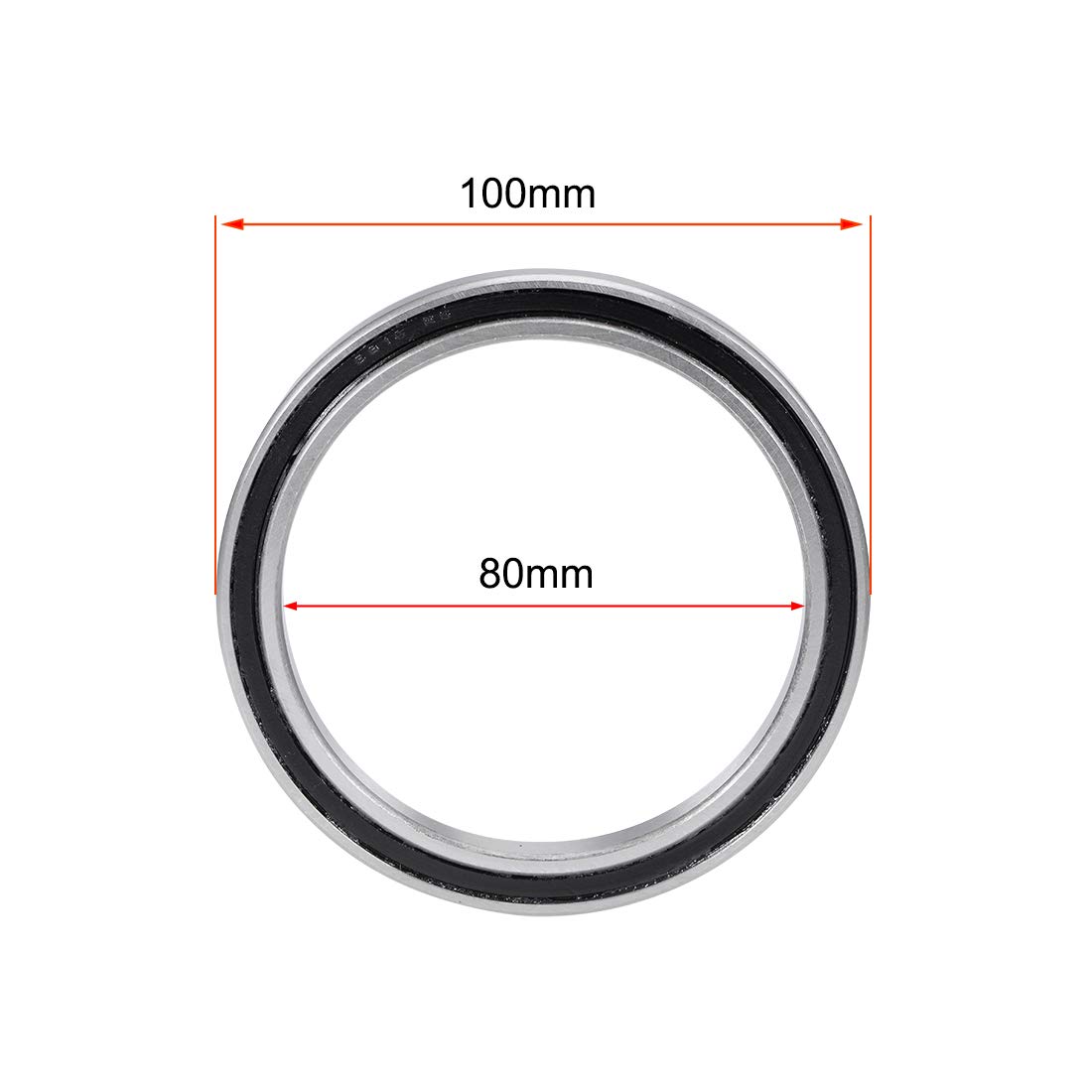 6816-2RS Deep Groove Ball Bearing 80x100x10mm  Chrome Steel 6816 ZZ Bearings